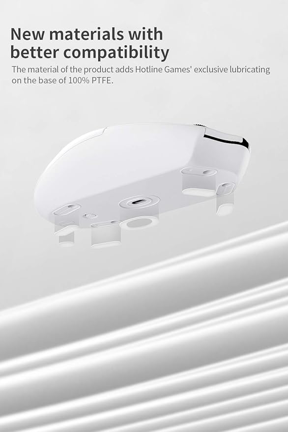 HOTLINEGAMES 3.0 Plus Mouse Skates Feet Compatible with Razer Basilisk Ultimate Gaming Mouse, Universal Any Mousepad, Rounded Curved Edges, Super Smooth Glide, Pure PTFE, Replacement Feet Upgrade