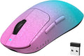 Ajazz AJ199 Wireless Gaming Mouse Ultra-Lightweight 55g Tri-Mode Connection 24000 DPI PAW3311 Sensor Carbon Fiber Shell 500mAh Battery 1K Polling Rate Durable & Anti-Slip Design Black Gradient Purple