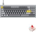 Keychron Q7 Wired Custom Mechanical Keyboard, 70% Layout QMK/VIA Programmable Macro with Hot-swappable Gateron G Pro Red Switch Double Gasket Compatible with Mac Windows Linux (Grey)