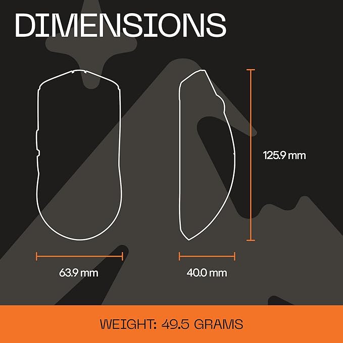 Higround Yuma Wireless Mouse - CELSHADE, Lightweight Gaming Mice, PIXART 3395 Sensor, 26K DPI, 650 IPS, 50G Acceleration, Up to 70 Hours Battery Life, 4KHz Wireless Polling Rate with Motion Sync