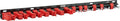JCK Professional Multi-Purpose Gardening Tool Organizer, Adjustable Red Clips Black Aluminum Rack, Garden Tool Organizer Wall Mount Garage Organizers and Storage with Hooks Tool Hangers for Shed