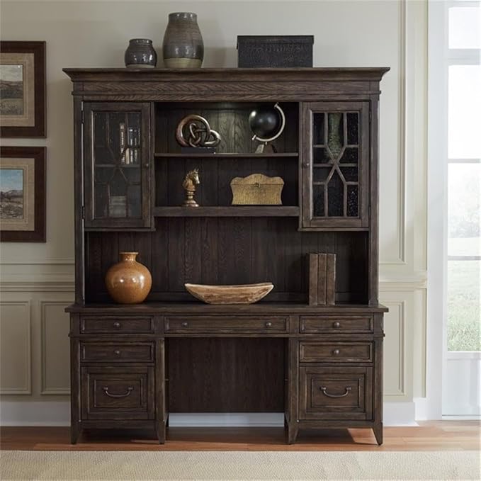 LIBERTY FURNITURE INDUSTRIES, INC. Paradise Valley 5 Piece Executive Set in Brown