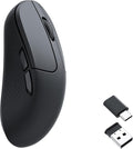 Keychron M3 Mini Wireless Optical Mouse, Bluetooth 5.1/2.4 GHz/Wired Gaming Mouse, Programmable PixArt 3395 Sensor with up to 26,000 DPI/ 650 IPS, Lightweight Ergonomic for Windows Mac Linux - Black