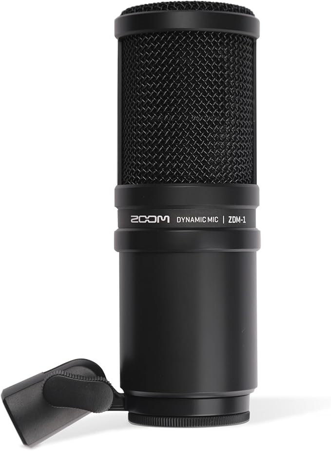 Zoom ZDM-1 Dynamic Microphone for Podcasts, Voice-Overs, Vocals, and More, High SPL Capability, Sturdy Metal Body, and Large Diaphragm