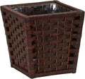 Household Essentials Woven Waste Basket, 3 Gallons, HandWoven Paper Rope with Removable Plastic Liner, Durable Wood Frame, Wide and Open Top for Easy Access, Decorative, Brown