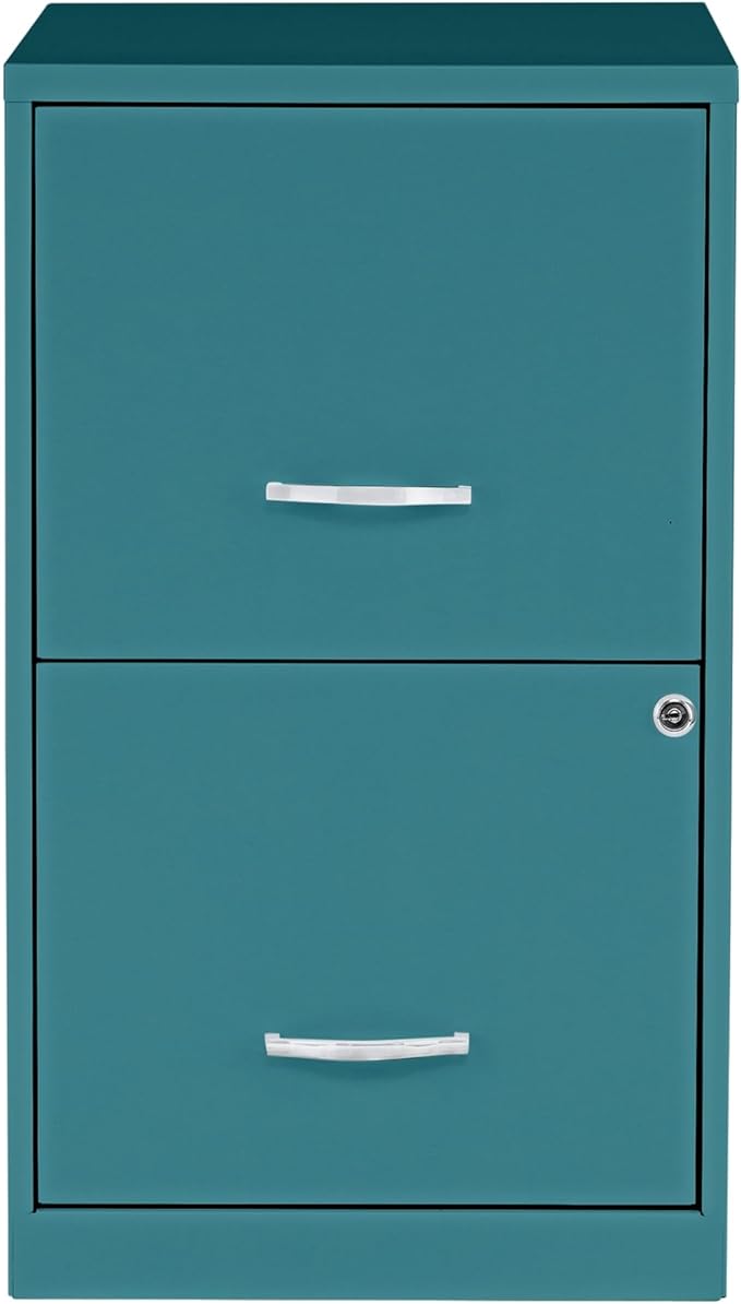 NuSparc 2 Drawer Locking Filing Cabinet | Pre-Assembled Steel Construction | Space-Saving Design is Perfect for Home and Small Office | Letter-Size | Assembled in North America