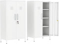 Ckzbx Tall Narrow Storage Cabinet 51.18" H Bathroom Cabinet Metal Pantry Cabinets, 3 Adjustable Shelves for Kitchen, Home Office, Living Room, Dinning Room (30 inches Wide White)