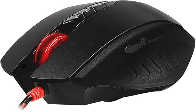 Bloody V8MA Ultra Core 3 Optical PC Gaming Mouse with X'Glide Metal Mouse Feet for Precision Handling - 8 Programmable Buttons for Macros/Scripting/Automation - Ideal for Palm Grip - 3200DPI