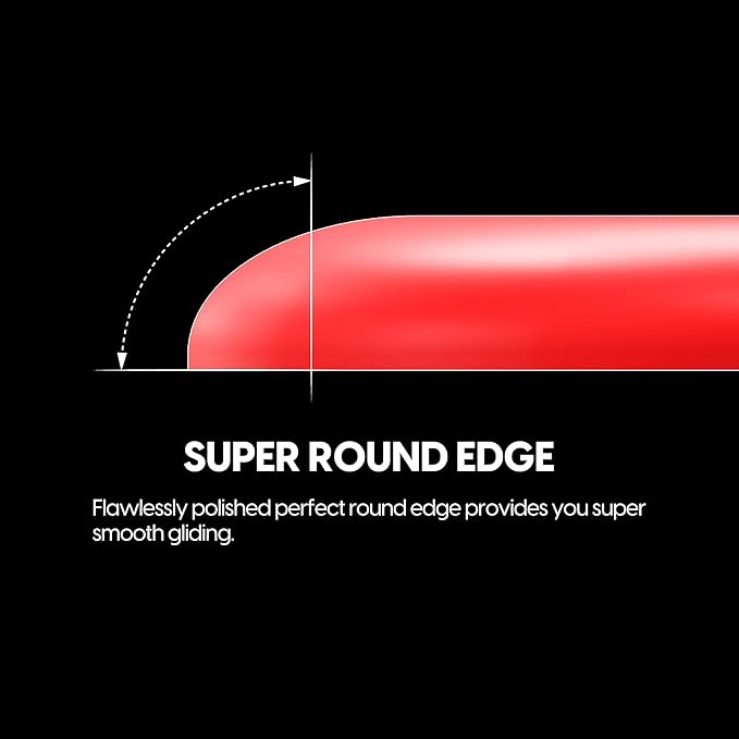 Pulsar Gaming Gears Superglide2 - New Controllable Speed Surface Smoothest Mouse Feet/Glides Made with Ultra Strong Glass Smooth and Durable Sole for Vaxee XE Wireless [RED]
