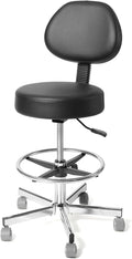 Adjustable Rolling Stool with Wheels & Adjustable Foot Ring, Office Drafting Chairs,Rolling Adjustable Stool,Heavy Duty Rolling Chair for Office Home Work Spa Studio Lab Counter Salon Bar Kitchen Shop
