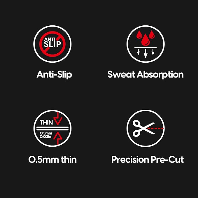 Pulsar Gaming Gears SUPERGRIP Griptape Set for X2F mini Sweat Absorbing High Performance Anti Slip 3M Adhesive no Residue Mouse Grip Tape Ultra-Thin 0.5mm (0.02in)