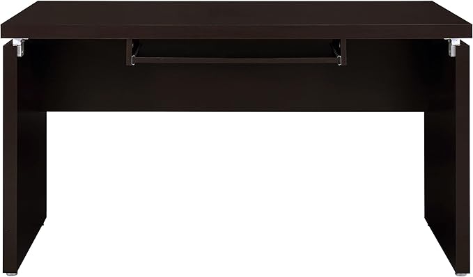 Coaster Home Furnishings - Skylar - Wood - L-Shaped Desk Set with Keyboard Tray, Mobile Filing Cabinet with Casters, Three Drawers - Transitional Style - Home Office - Cappuccino - 800891-S4