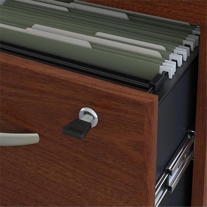 Bush Business Furniture Studio C 72W Computer Desk with Wire Management and Modesty Panel in Black Walnut, Professional Table for Home Office and Corporate Office