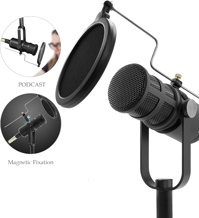 YTM-165D Dynamic XLR Podcast Microphone with Mid-Range Boost, Low-Cut Filter, and High Sensitivity – Ideal for Vocal Clarity in Live Streaming, Recording, and Broadcasting