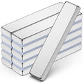 FINDMAG 10Pcs Strong Neodymium Magnets Bar, Heavy Duty Rare Earth Magnets, Rectangular Magnetic Bar, Small Powerful Magnetic Bar for Crafts Kitchen DIY Tool Storage Science Office – 50x10x4mm