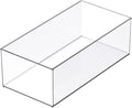 Simply Tidy 12" x 6" Clear Stacking Storage Bin - Stackable Plastic Organizer for Desk, Crafting, and Office Supplies - 1 Pack