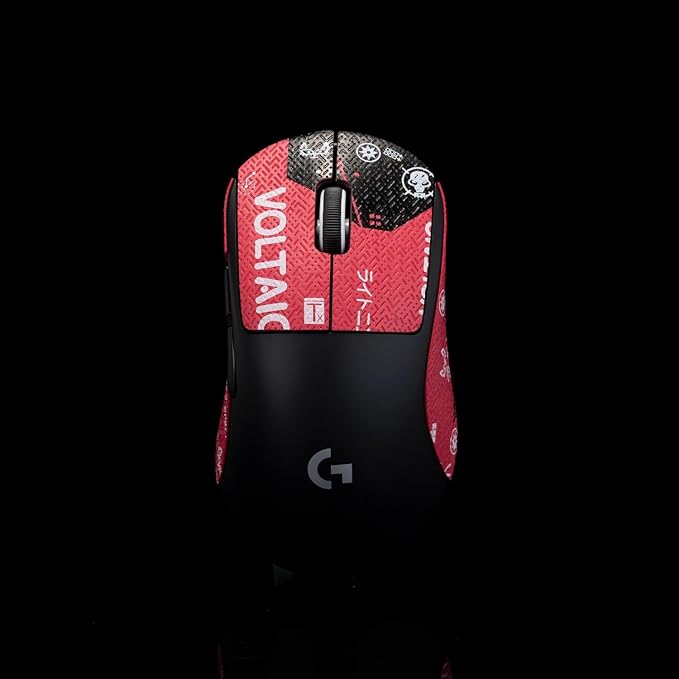 Grip Tape for logitech G Pro X Superlight 2 DEX (GPW4) - Anti-Slip,Enhanced Control, Sweat Resistance,Improves FPS Gaming Grip & Mouse Protection [Pre-Cut] Blood X 0.5mm