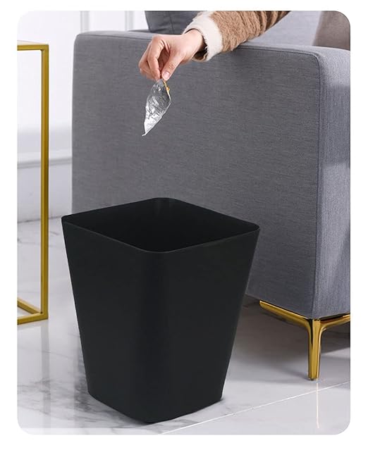 1.6 Gallon Small Trash Can Bathroom Wastebasket Garbage Can for Kitchen Office Bathroom,Pack of 2(1.6 Gallon(2 Pack), Black)