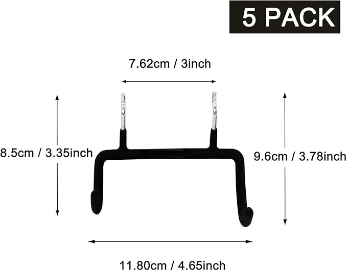 5PCS Pegboard Drill Holder with Double Hooks and Accessories Bag for Power Tools