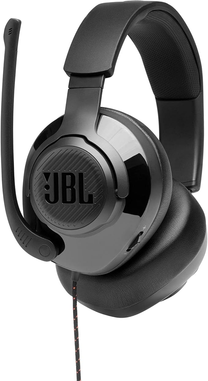 JBL Quantum 200 - Wired Over-Ear Gaming Headset with Voice Focus Directional flip-up mic and Memory Foam Ear Cushions (Black),(Pack of 4)
