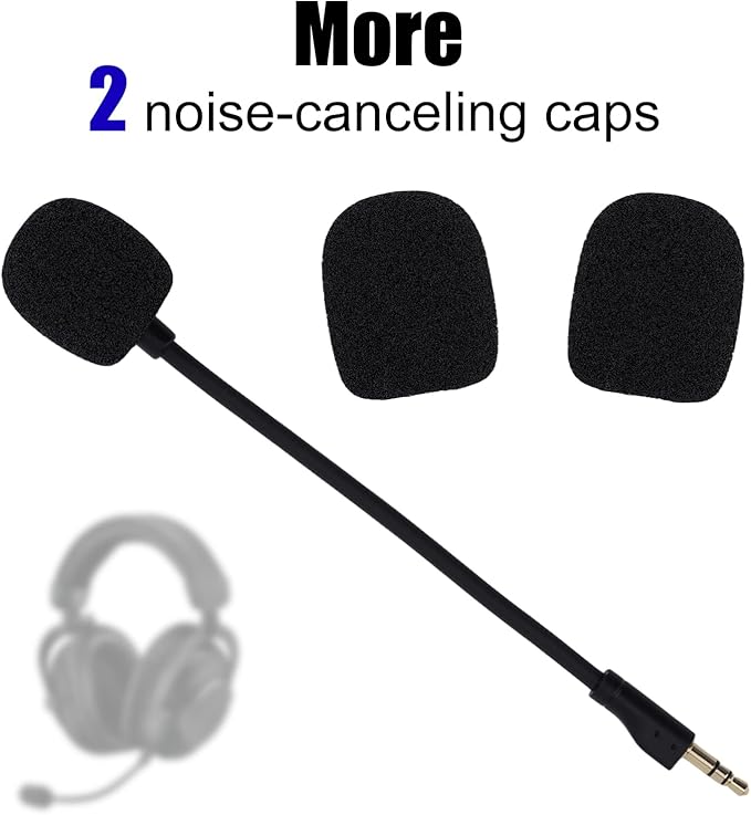 Replacement Microphone for Logitech G PRO X and G PRO X2 Gaming Headsets, Detachable Noise Cancelling Game Microphone with Foam Covers Gaming Headset Mic Accessory