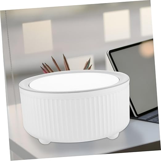 Zerodeko Slim Desktop Trash Can Small Waste Basket Lid Plastic Garbage Can for Office Bedroom