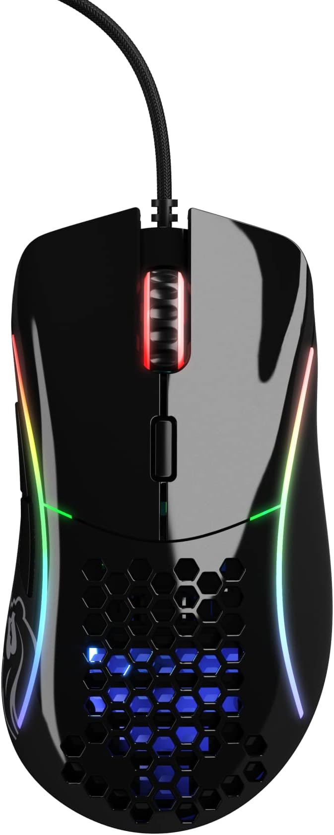 Glorious Gaming Mouse - Glorious Model D Honeycomb Mouse - Superlight RGB PC Mouse - 68 g - Glossy Black Wired Mouse