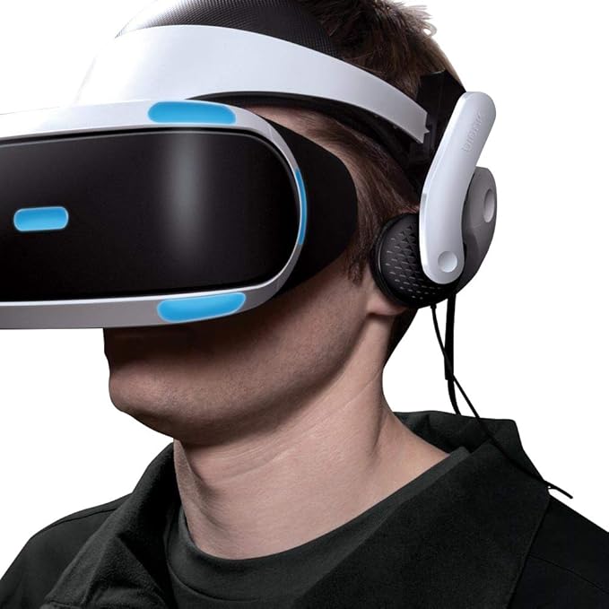 Bionik Mantis Attachable VR Headphones: Compatible with PlayStation VR, Adjustable Design, Connects Directly to PSVR, Hi-Fi Sound, Sleek Design, Easy Installation