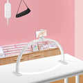 Upgraded Half Moon Light with Phone Holder, 23in Foldable Half Moon Light for Nail Desk, Nail Table Lamp with Stepless Dimming & Color Temperature (Small-23In)