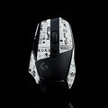 Grip Tape for Logitech G502X Lightspeed Plus- Anti-Slip,Enhanced Control, Sweat Resistance,Improves FPS Gaming Grip & Mouse Protection [Pre-Cut] EVA White Black 0.5mm