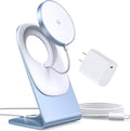 Magnetic Wireless Charger for iPhone 17/16/15/14/13/12 - Mag Charger+20W USB C Adapter, Fast Wireless Charging Stand/Pad with 5ft Cable for iPhone 17/16/15/14/13/12 Pro Max Plus Mini 17 Air, Blue