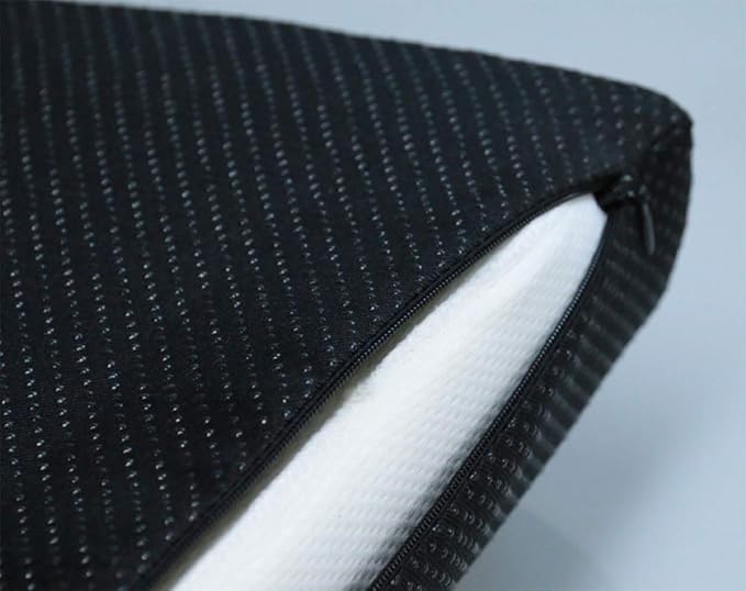 Foot Rest Cushion Under Desk at Office or Home, Ergonomic Memory Foam Footrest for Relieving Foot Sole, Foot Ankle, Shank (Black Net Cloth)