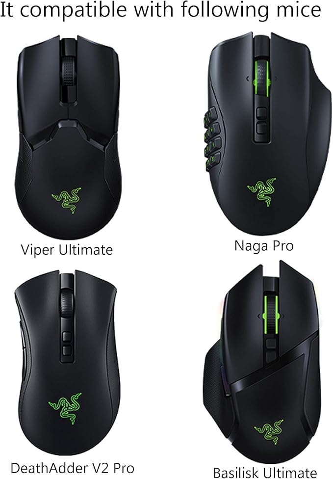 Charging Dock for Razer Mouse DeathAdder V2 Pro,Naga Pro,Viper Ultimate,and Basilisk Ultimate with 6.6 Feet Cable