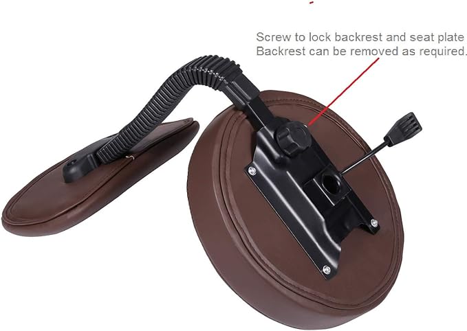 Kaleurrier Rolling Swivel Adjustable Heavy Duty Drafting Stool Chair for Hair Beauty Salon Medical Barber Hair Stylist Office Home Kitchen Uses,with Wheels and Back Support (Coffee)
