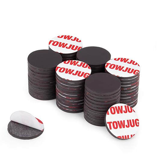 Towjug Round Magnets with Adhesive Backing, 30 Pieces Strong Adhesive Magnet Dots (Diameter 0.8’’ x 0.08”) Anisotropic Circle Magnets for DIY, Art Projects, whiteboards & Fridge