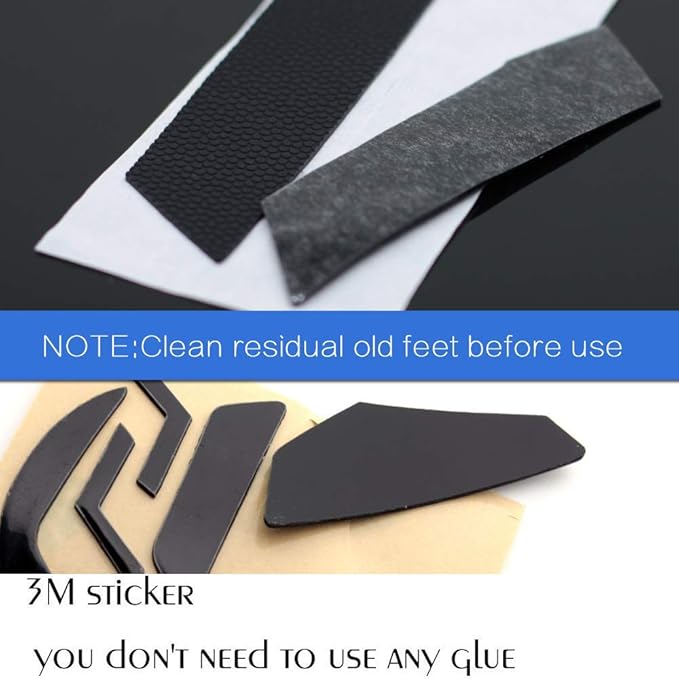 AQIDAP Mouse Skatez/Feet for Logitech Gaming Mouse (2 in 1 Feet + Anti-Slip Tape)