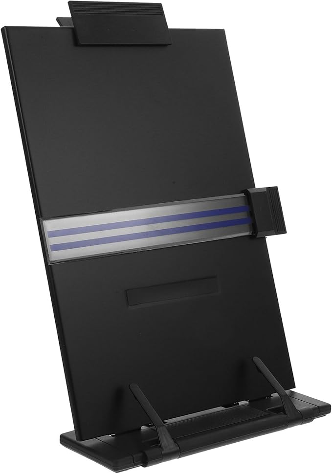 ABOOFAN Adjustable Document Stand and Paper Holder for Desk, Plastic Text and Recipe Book Holder, Desktop Reading and Typing Copyholder for Office and Kitchen Use