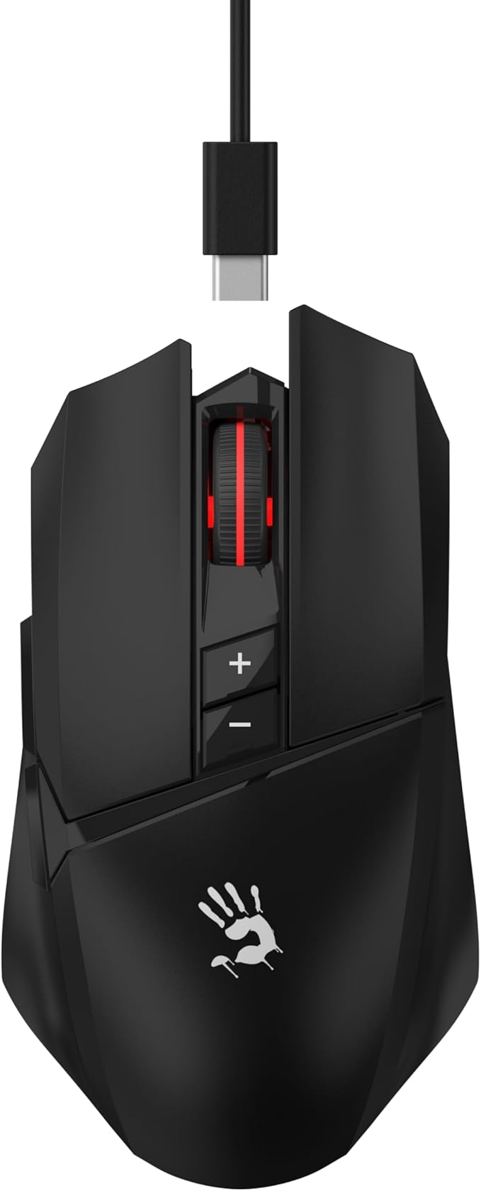 Bloody R36 Ultra Dual Mode Wireless Gaming Mouse - 12000 CPI, PAW3313 Sensor, 1ms Wireless Transmission, 7 Programmable Buttons, up to 75 Hours Playtime, RGB Lighting, for Esports and Gaming