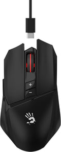 Bloody R36 Ultra Dual Mode Wireless Gaming Mouse - 12000 CPI, PAW3313 Sensor, 1ms Wireless Transmission, 7 Programmable Buttons, up to 75 Hours Playtime, RGB Lighting, for Esports and Gaming
