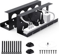 Cable Management Under Desk 2 Pack Under Desk Cable Management Tay Super Sturdy Metal Cable Raceway Tray for Cords/Power Strip (12.6 in)