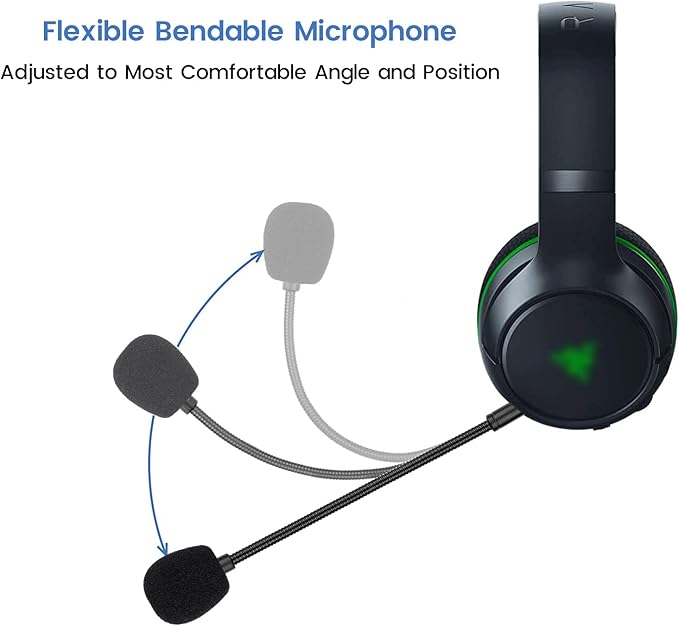 Kaira Pro Mic Replacement for Razer Kaira Pro Wireless Gaming Headset, 3.5mm Detachable Noise Cancelling Microphone Boom for Xbox One, PS4, PS5, PC