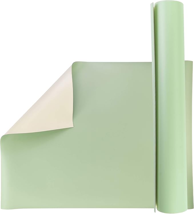 Pacific Arc Vinyl Board Cover. Self Healing and Stain Resistant Green/Ivory Sheet, 42 inches by 10 Yard Roll