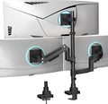 WALI Triple Monitor Mount - Extra Tall 3 Monitor Desk Mount for 13-49 Inch Ultrawide Screens, Up to 44 lbs, Fully Adjustable Heavy Duty Monitor Arm, VESA 75/100 mm (GSDM003-P), Black