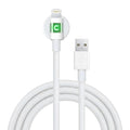 10ft LED Phone Lightning Cable with Magnetic Tip, Magnetic Cord Holder & Green Night Glow Light – Durable Fast Charger Cable for iPhone 5–14 and More