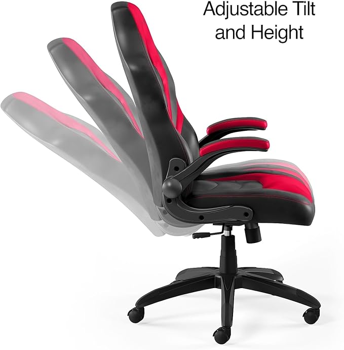 STAPLES Emerge Vortex Gaming Chair, Ergonomic, Adjustable Height, Swivel, Black