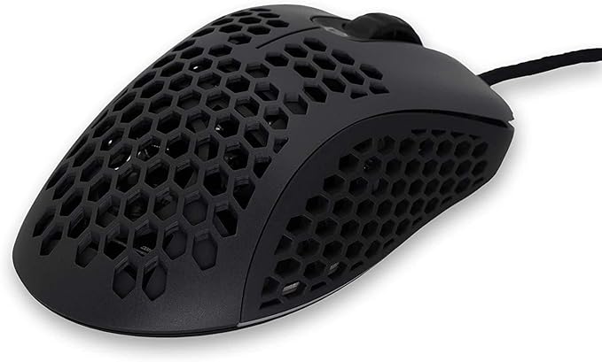Gwolves Skoll SKL 2020 Edition 65g Ultra Lightweight Honeycomb Design Wired RGB Gaming Mouse up to 12000 DPI (Black) (Long)