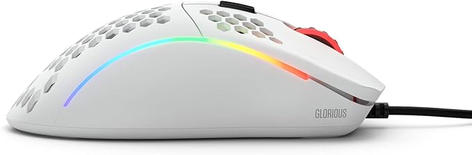 Glorious Model D- (Minus) Lightweight Gaming Mouse, Matte White (GLO-MS-DM-MW) (Renewed)