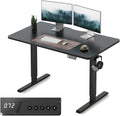 Cubiker Electric Standing Desk, 48 x 24 Stand up Desk Height Adjustable, Home Office Desk with Splice Board, Black