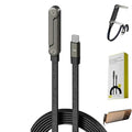 2-in-1 Invisible Holder Charger Cable – 240W Fast Charging Cord with Built-in Phone Stand, Tangle-Free Nylon Cables for Smartphones Tablets (1 pc)
