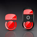 TALONGAMES Curved Edges Ultra Strong Glass Mouse Skates Feet Compatible with Logitech G Pro X Superlight Gaming Mouse Feet Replacement,Super Smooth Glide Fast and Durable Sole (Red)